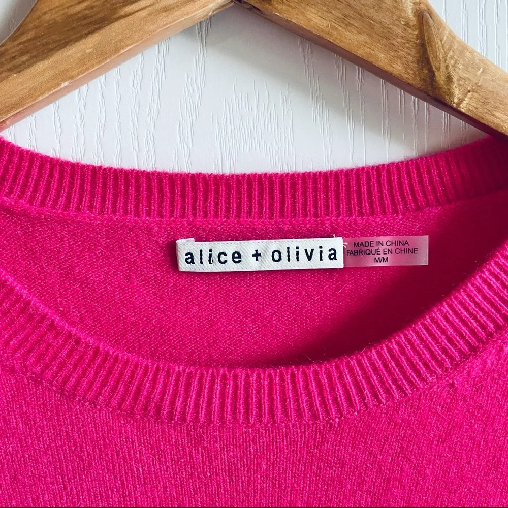 Alice + Olivia Ciara Long-Sleeve Cropped Sweater - Picture 5 of 8